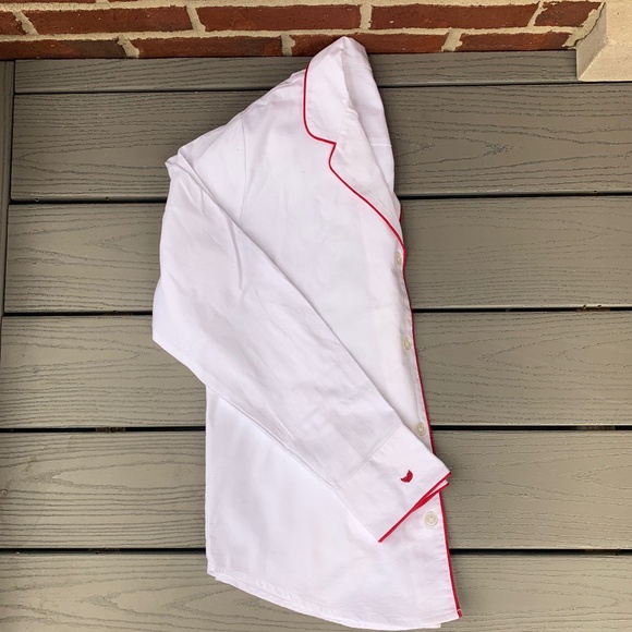 Petite Plume Contrast Piping Pajamas - Picture 7 of 14